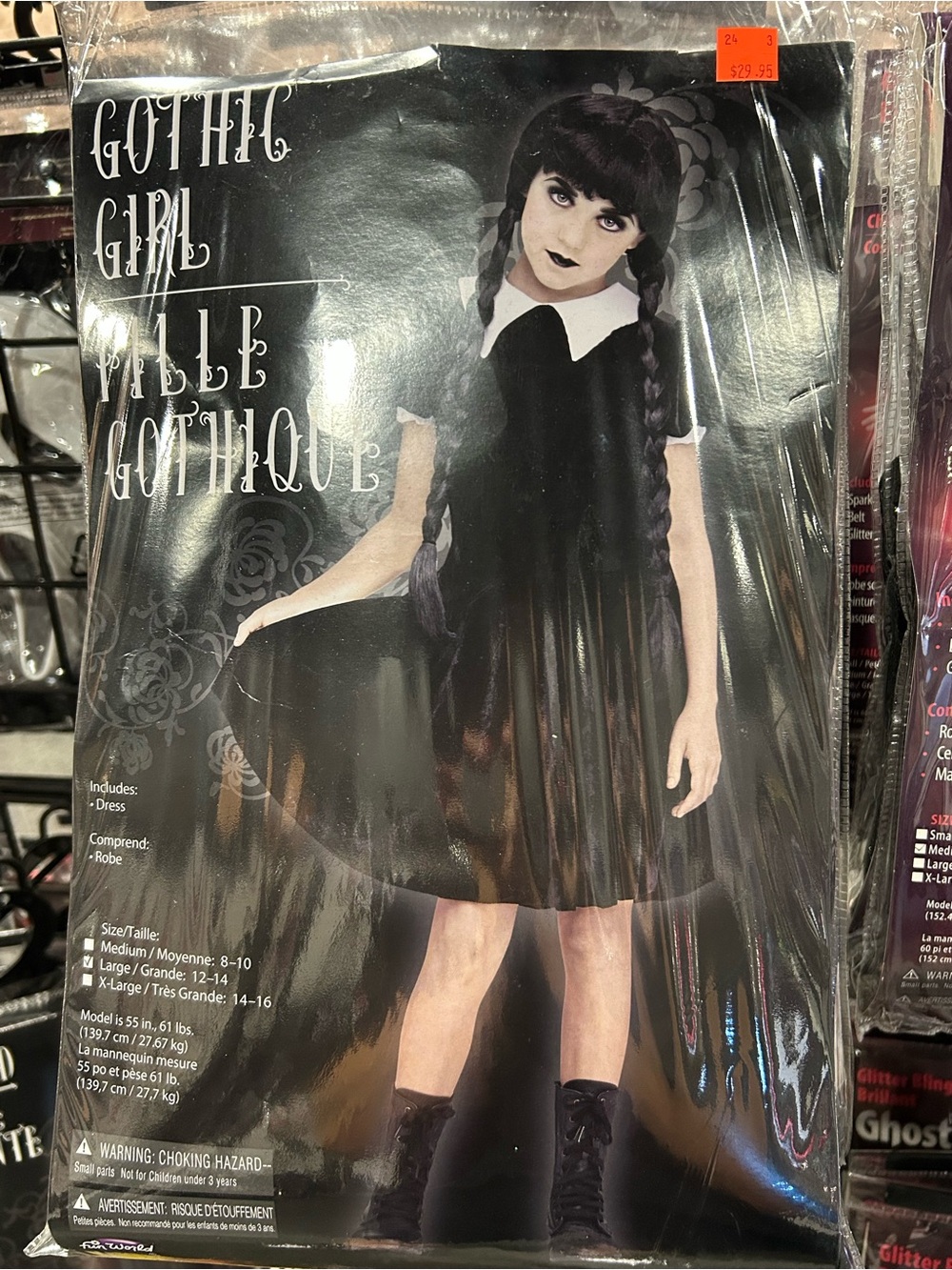 Gothic Girl Black Kids Costume Dress by